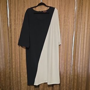 Elegant Black and White Dress